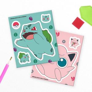 [하비스]DIY 보석십자수 스티커 포켓몬스터 이상해씨와 푸린 12x14