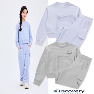 디스커버리키즈DKAZ14061여아 로고 맨투맨-팬츠 2SET