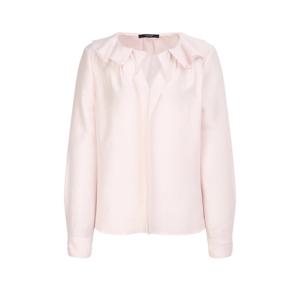 질스튜어트 뉴욕 여성 26SS 핑크 솔리드 러플 긴팔블라우스 JSBL6B200P1