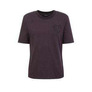 질스튜어트 뉴욕 여성 26SS 버건디 비즈장식 코튼 반팔티셔츠 JSTS6B220D3