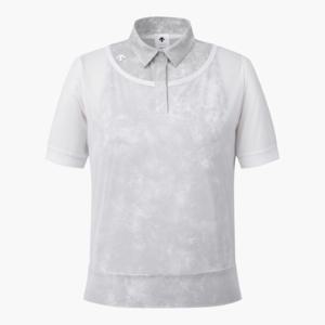 M 데상트골프웨어 GQC DQ22WFTS43-BEGG 아크먼트(ACMT) 여성 매쉬 커버업 반팔 티셔츠 / Beige