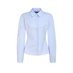 질스튜어트 뉴욕 여성 26SS 블루 단색 면혼방 긴팔블라우스 JSBL6A110B1