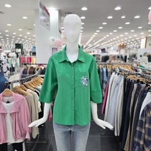 [벨라디터치]셔츠형 블라우스 V1F2BL50