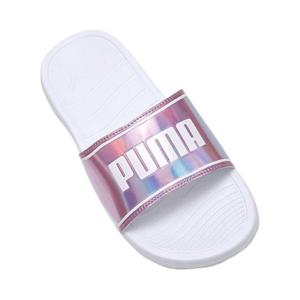 푸마 플랫폼 슬라이드 슬리퍼 화이트 퍼플 375270-02