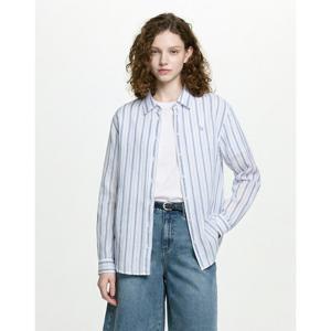 헤지스 여성 26SS 한정특가루즈핏 코튼 아사 셔츠 네이비 HSSH6BC33N2