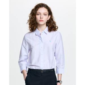 헤지스 여성 26SS 한정특가코튼린넨 7부 셔츠 라이트바이올렛 HSSH6BC38V1