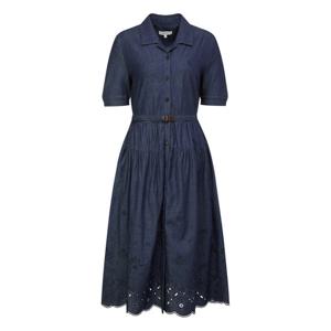 헤지스 여성 26SS 데님라이크 아일렛 원피스 다크네이비 HSDR6B302N3