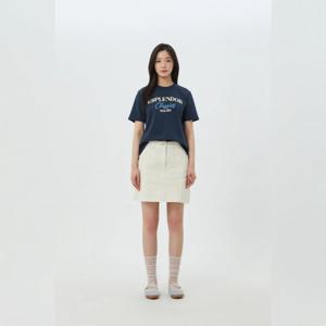 플라스틱아일랜드  (PS2CH361) 레터링 프린트 자수 티셔츠