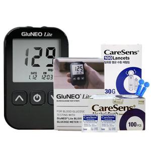 글루네오라이트 혈당계+시험지50매+침110개+솜100매