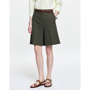 헤지스 여성 26SS 린넨라이크 밴딩 버뮤다 팬츠 카키 HSPA6B492K2