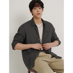 [빈폴멘] 남녀공용 리넨 솔리드 셔츠  애쉬 (BC6364C224)
