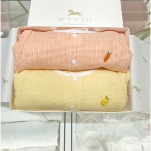 [에뜨와] (에뜨와) (쌍둥이백일돌선물)플리티슬림내의(옐로우오렌지) (07T11761K) (유아 출산 백일 돌선물 조카선물) 07T11761K