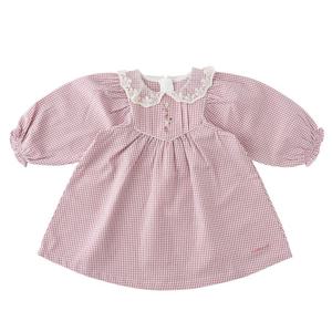 [밍크뮤] 밍크뮤 백일돌조카선물 (PK)핑크퓨어체크원피스 3411240003 24년 SS 3411240003