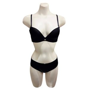 [엘르 언더웨어] 엘르이너웨어 심플 블랙 와이어브라 햄팬티세트 EPB2995 EPH3995BK EPB2995EPH3995BK