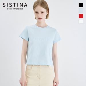 [SISTINA] 인기 레터링 크롭 티셔츠_ASJTSQ21060