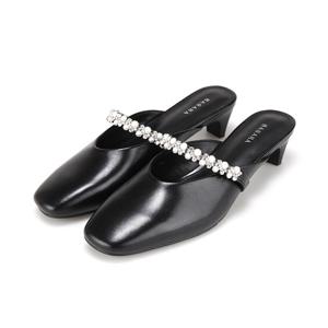 바바라 양가죽 페미닌 보석 스트랩 여성 뮬 4cm_BBJ112