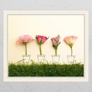 아트박스/꾸밈 cs065-꽃이피었어요_창문그림액자_뮤럴시트지