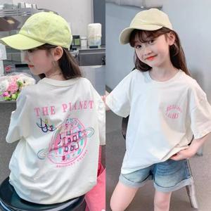 삐삐네옷가게 여아 초등학생 플래닛 여름 반팔 티셔츠