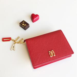 [닥스ACC][선물포장][ERIN] 레드 컷팅로고 카드지갑 DCWA2F002R2