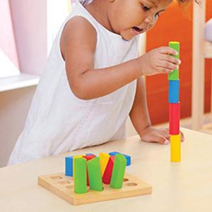 플랜토이즈 도형쌓기 나무기둥 도형 맞추기 (5125)