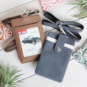 사원증목걸이 빈티지 똑딱단추 목걸이 카드지갑 7colors