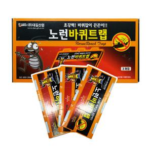 노런 바퀴트랩 3매입 바퀴끈끈이 바퀴벌레약 바퀴잡이