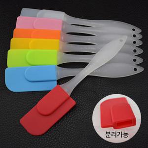 상세정보참조 실리콘 스파츌라(색상랜덤)/미용 다용도 고무 주걱