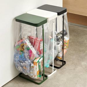 [리본제이]레트로 가비지백 스탠드 분리수거함 슬림형