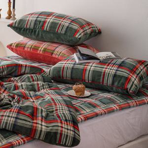 몽쉐어 페인체크 밀크극세사 베개커버 50x70