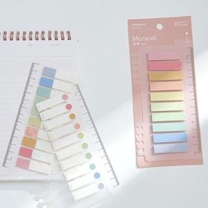 얇은 인덱스 스티커 플래그 [파스텔 3종 줄 포스트 메모 잇 책표시 책띠지 책갈피 점착 접착 메모지 라벨]