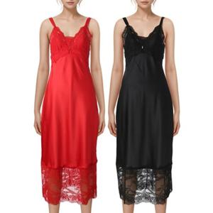 [바바라(언더웨어)]블랙라벨 논스판 사틴 슬립원피스AGW4805L