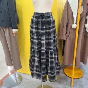 르피타 DP01 벤자민  체크밴딩스커트 L251USK103