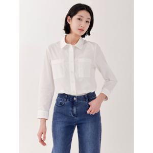 [지센] 투포켓 셔츠 LCWSP223_WH