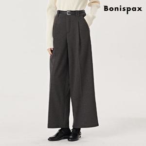 [보니스팍스(여성의류)]벨티드 핀턱 와이드 팬츠 (XP1TA001L0)