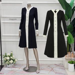 [미니멈]MD 라인 배색 플레어 원피스 MD MYDGWO9900 M_CJ