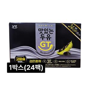맛있는 두유 GT 고칼슘 검은콩깨 190ml x 24팩 팩두유 멸균두유