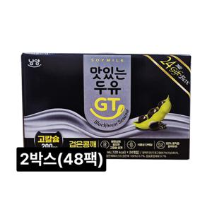 맛있는 두유 GT 고칼슘 검은콩깨 190ml x 48팩 팩두유 멸균두유