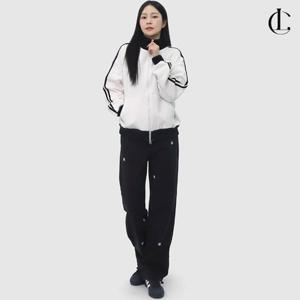 엘케이트 여자 면바지 자수 코튼 데일리 와이드 팬츠 LNOS002