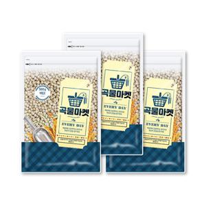 [곡물마켓] 더프레시 국내산 백태 500g x 3