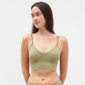 [[세컨스킨]] 심리스 모달 V핏 롱밴드 캐미브라 OU9732