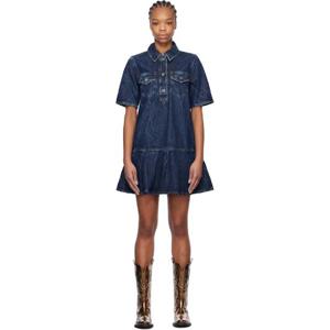 가니 원피스 블루 퓨처 데님 미니 드레스 251144F052026
