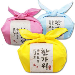 아트박스/안녕미술아 삼색손수건 송편포장(3개)