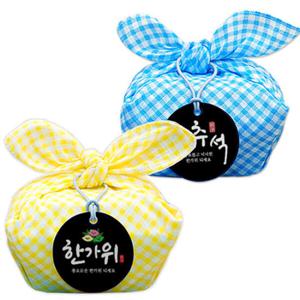 아트박스/안녕미술아 체크 손수건 송편포장(4인용)