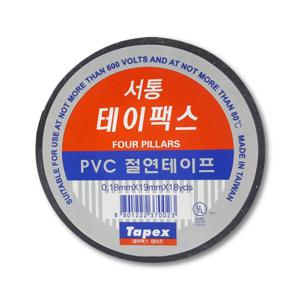 절연테이프 PVC 19mm 16.45M x 테이팩스 서통 전기절연테이프 전기테이프 전선테이프 전기테잎 배선용테이프