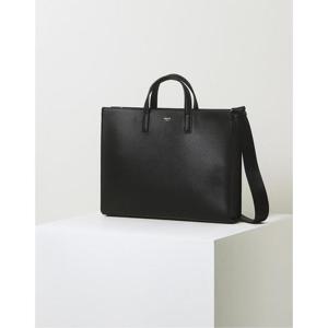 [헤지스ACC][인기]HJBA3F855BK_[14인치 노트북 수납가능]남성 블랙 단색 가죽 서류가방