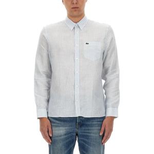 라코스테 로고 스트라이프 클래식 칼라 셔츠 CH6985 E7B