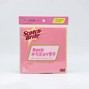 3M 부직포 칼라 행주 3매입