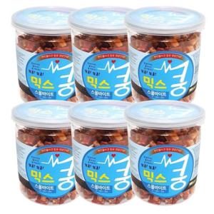 반려견치킨육포 강아지 육포 통간식 믹스 200g 6P 스몰바이트 스낵