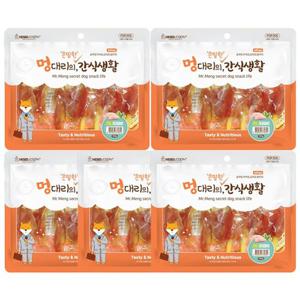 강아지간식 애견 간식 멍대리 치킨미니닭갈비 300g 5P 강아지육포