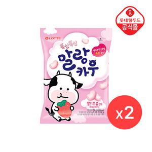 [롯데] 말랑카우 딸기 158g X 2개입
